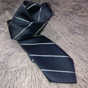 Slim Navy Stripe Tie